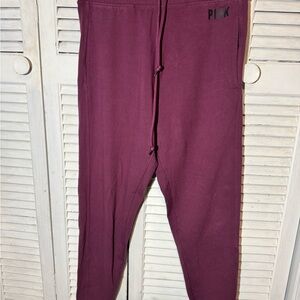 Victoria's Secret PINK Burgundy Track Pants